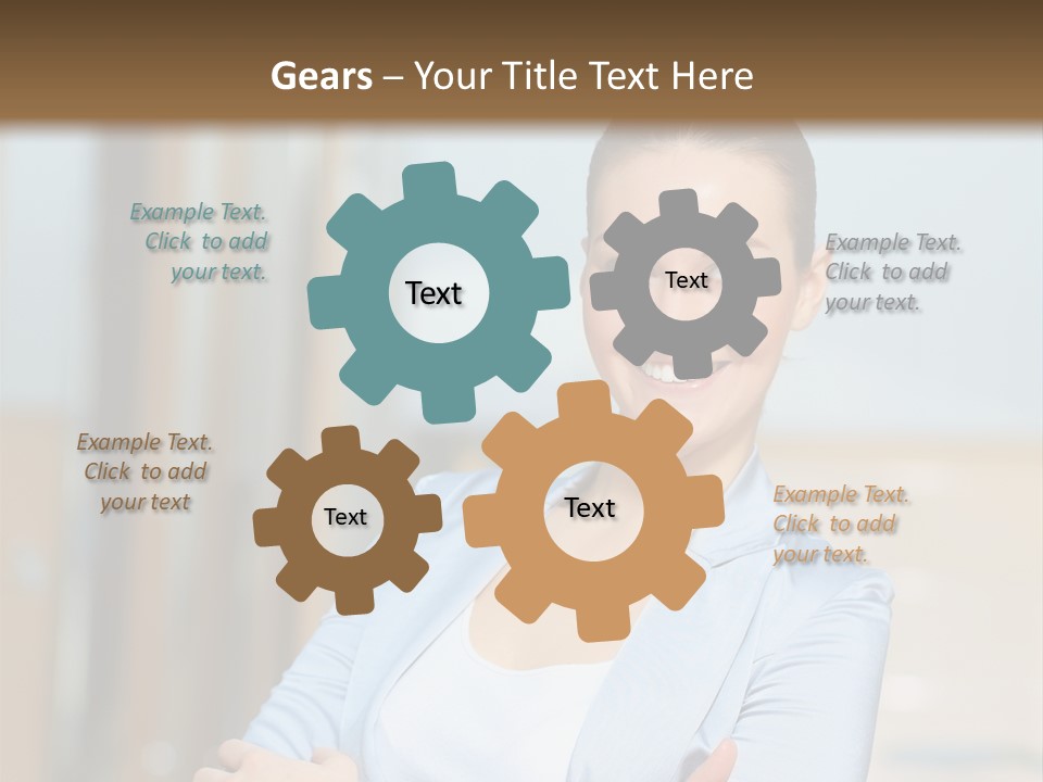 Worker Woman Corporation PowerPoint Template