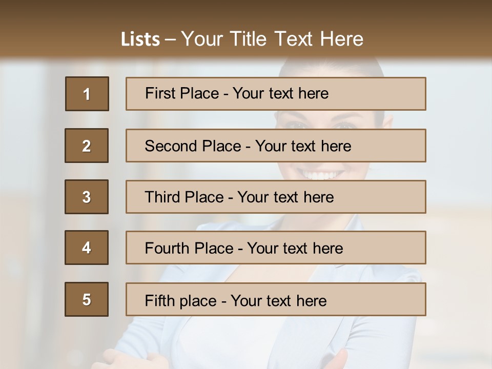 Worker Woman Corporation PowerPoint Template