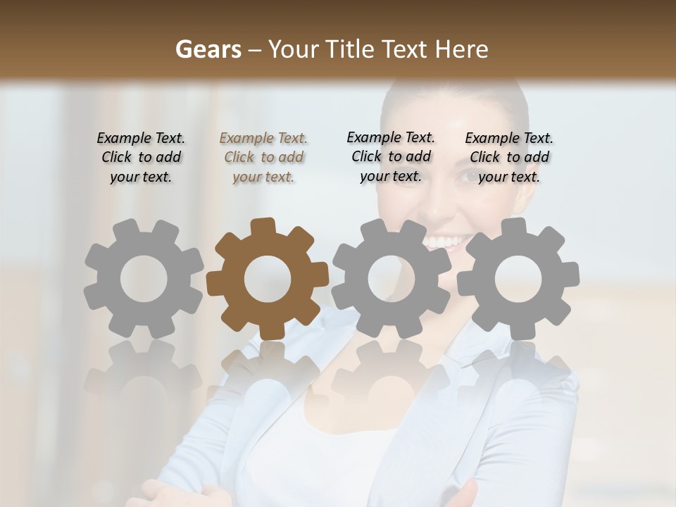 Worker Woman Corporation PowerPoint Template