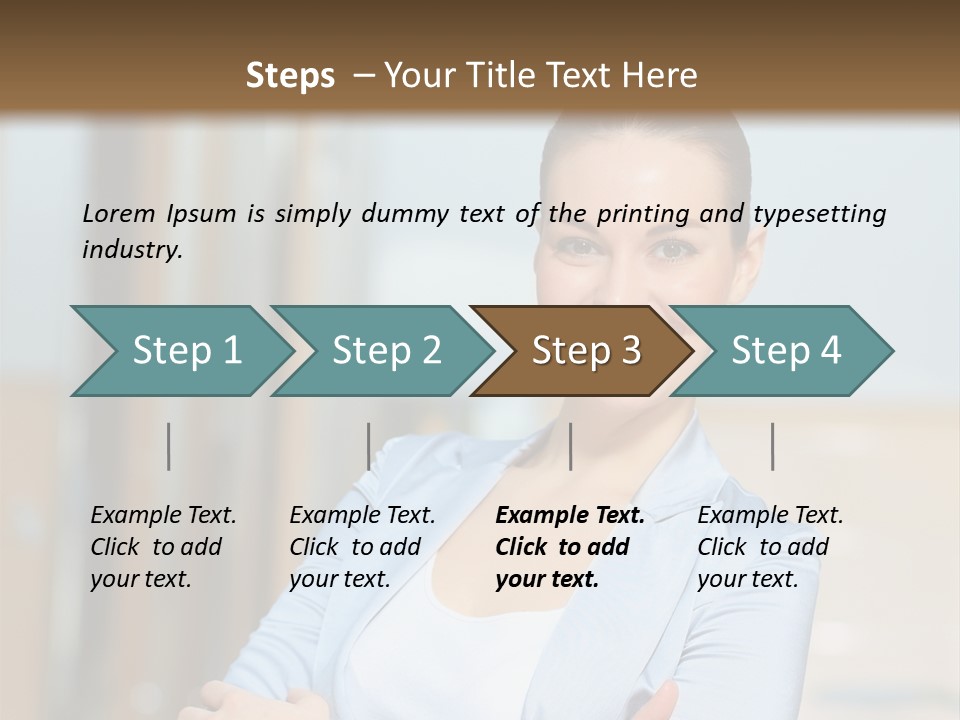 Worker Woman Corporation PowerPoint Template