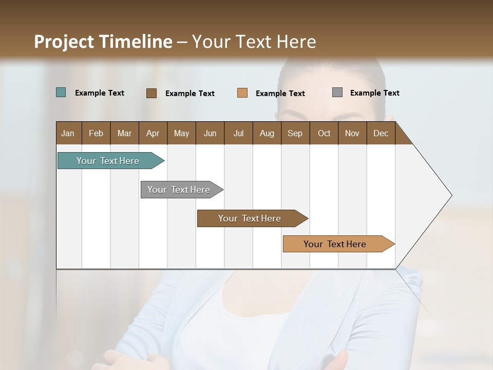 Worker Woman Corporation PowerPoint Template