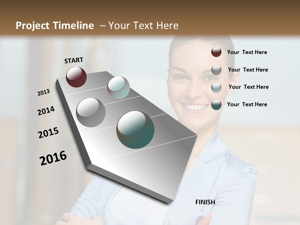 Worker Woman Corporation PowerPoint Template