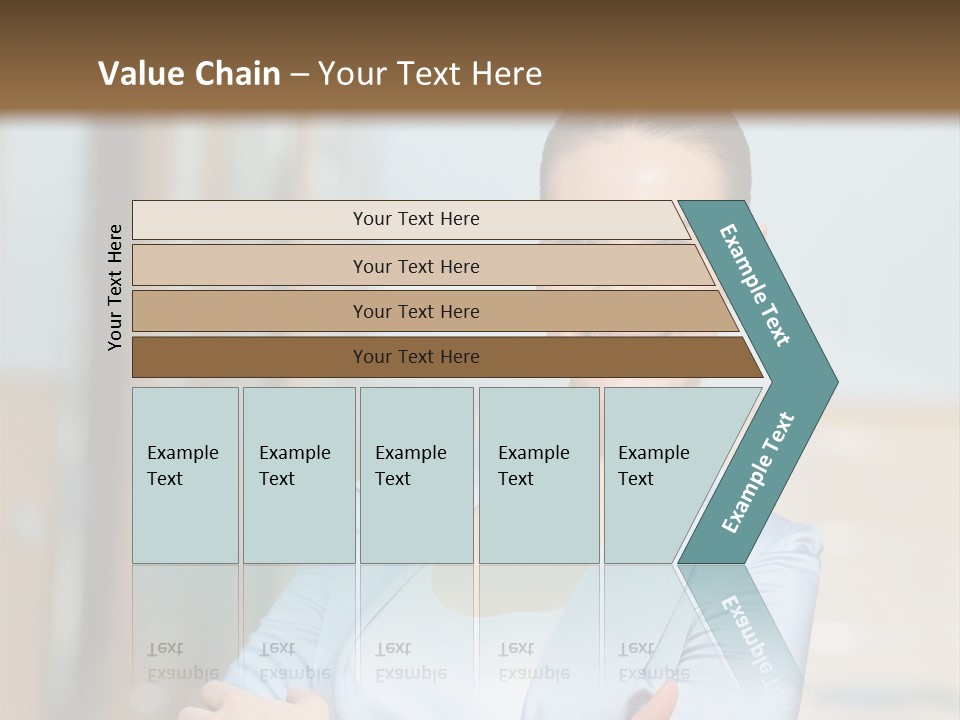Worker Woman Corporation PowerPoint Template