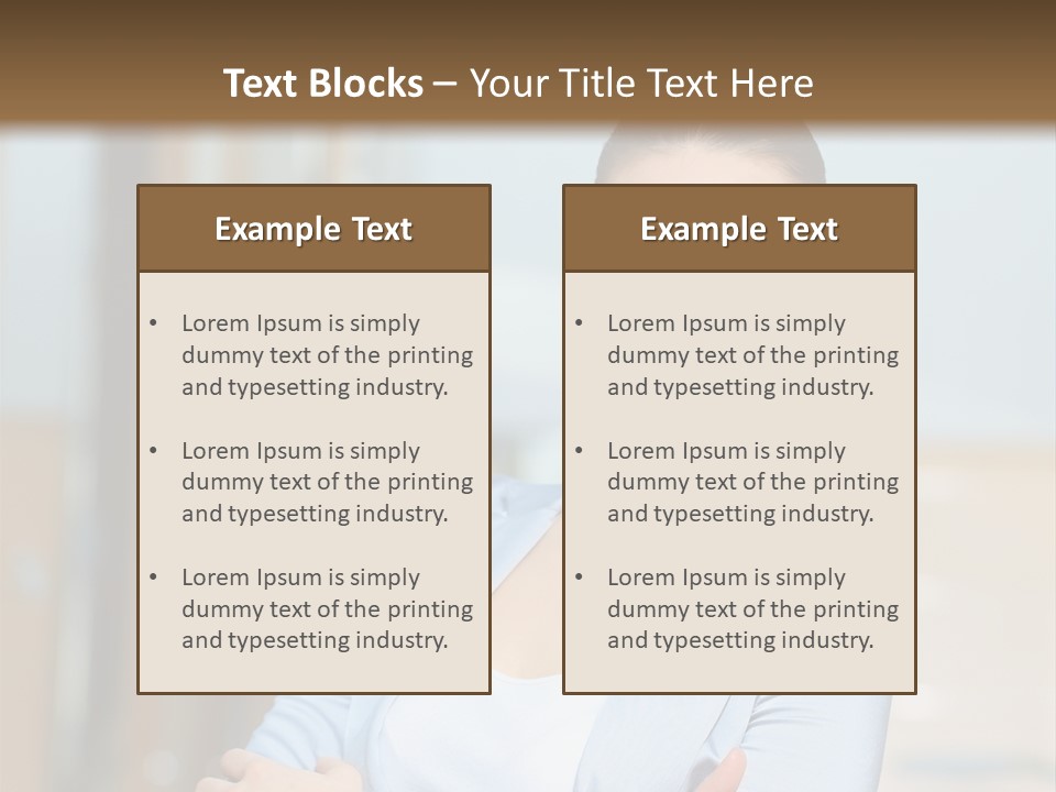 Worker Woman Corporation PowerPoint Template