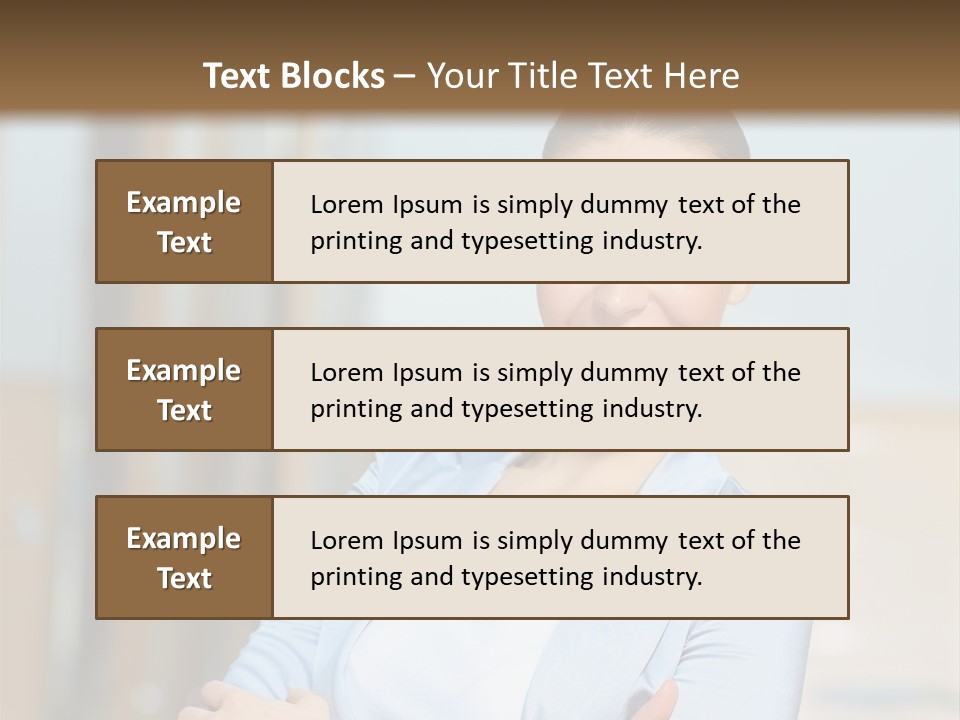Worker Woman Corporation PowerPoint Template