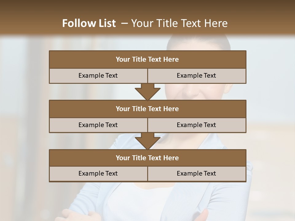 Worker Woman Corporation PowerPoint Template