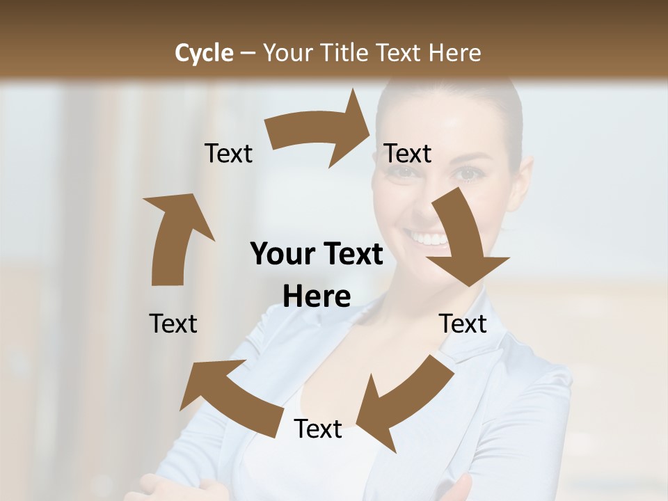 Worker Woman Corporation PowerPoint Template