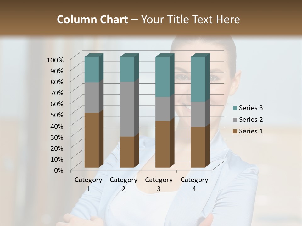 Worker Woman Corporation PowerPoint Template