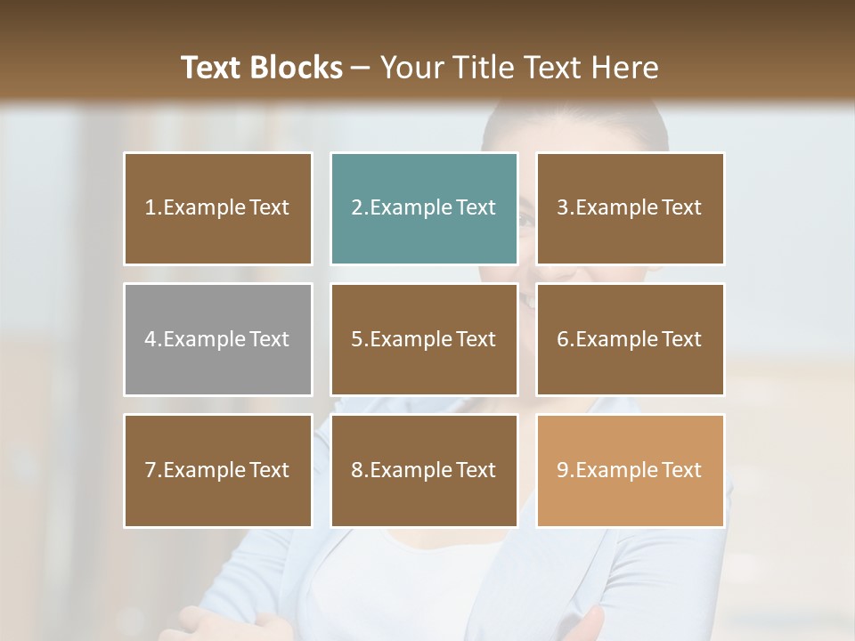 Worker Woman Corporation PowerPoint Template
