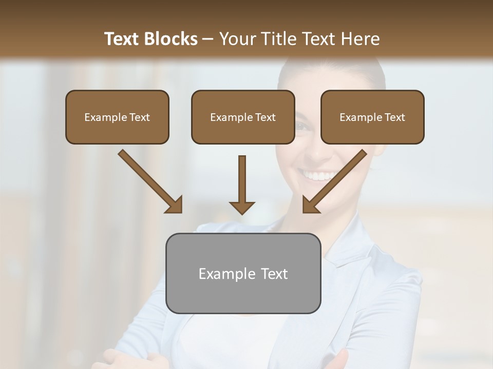Worker Woman Corporation PowerPoint Template