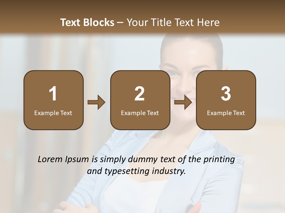 Worker Woman Corporation PowerPoint Template