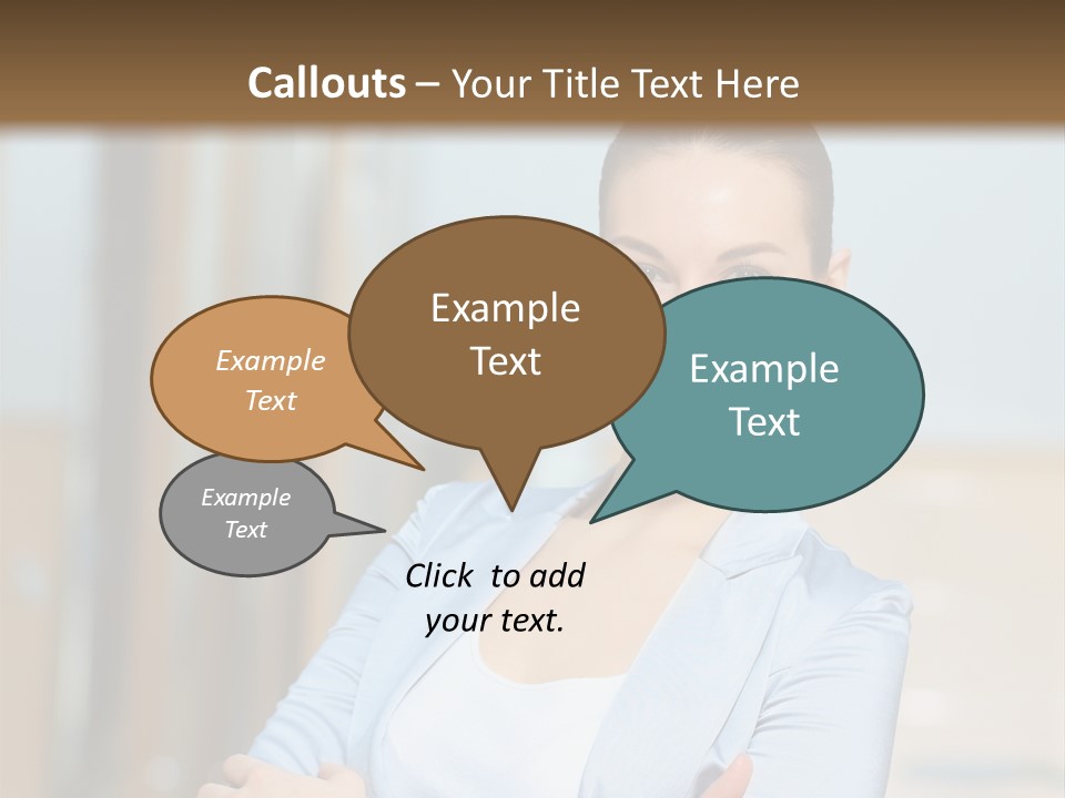 Worker Woman Corporation PowerPoint Template