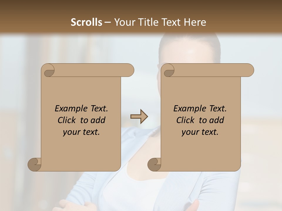 Worker Woman Corporation PowerPoint Template