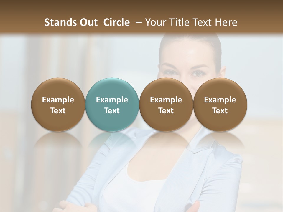 Worker Woman Corporation PowerPoint Template