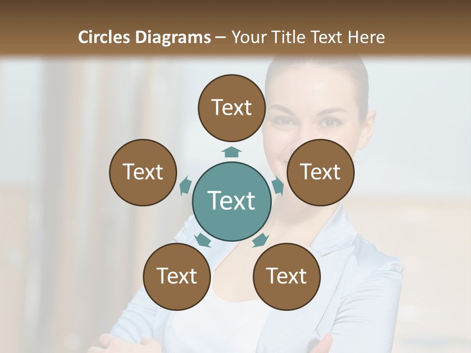 Worker Woman Corporation PowerPoint Template