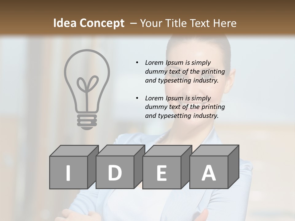 Worker Woman Corporation PowerPoint Template