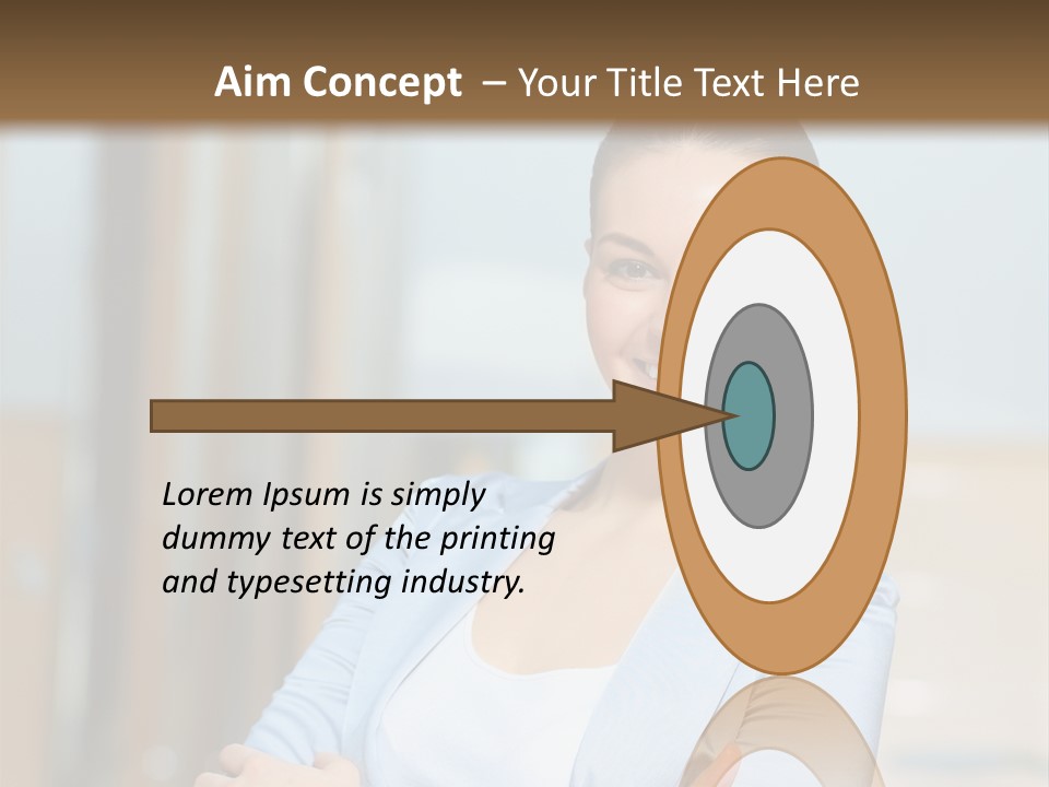 Worker Woman Corporation PowerPoint Template