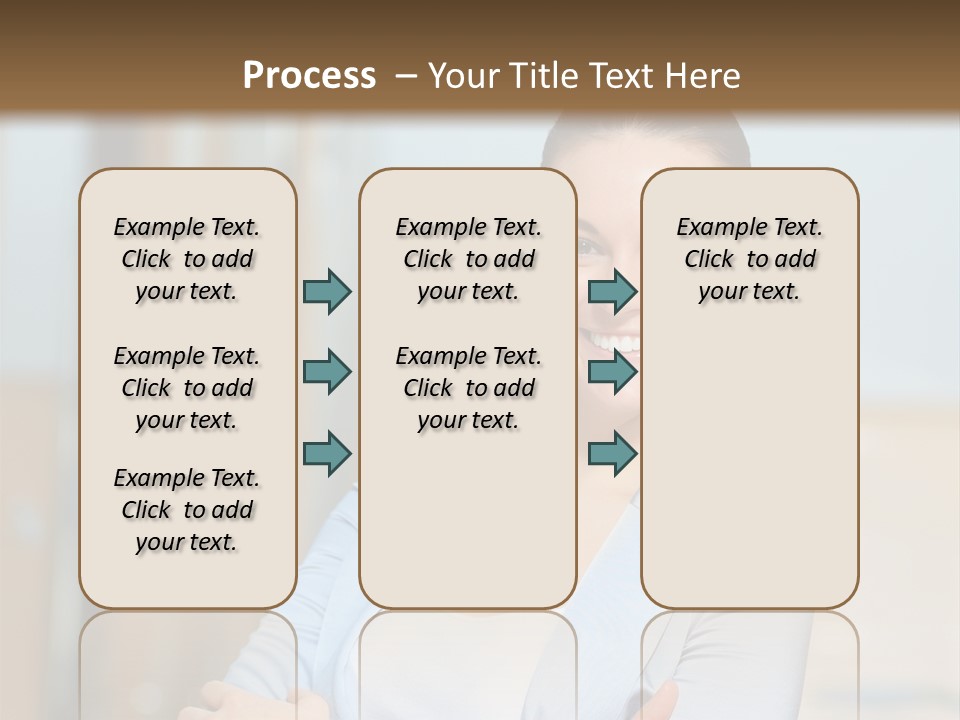 Worker Woman Corporation PowerPoint Template