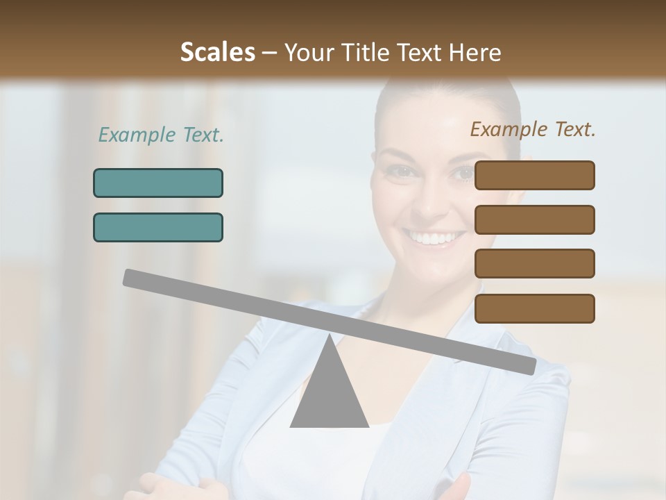 Worker Woman Corporation PowerPoint Template