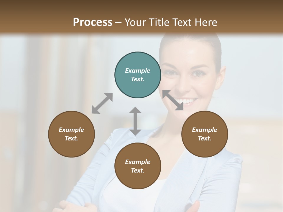 Worker Woman Corporation PowerPoint Template