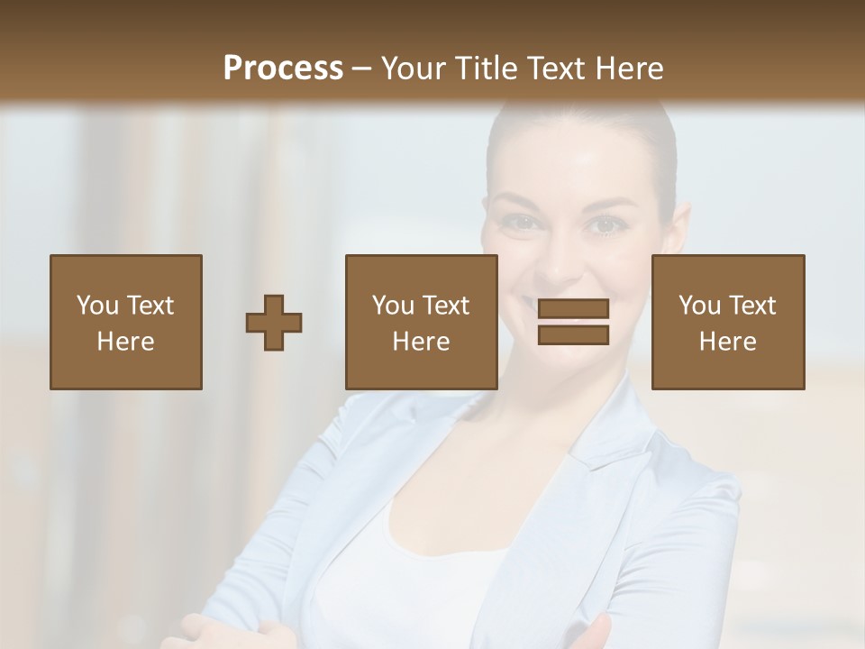 Worker Woman Corporation PowerPoint Template