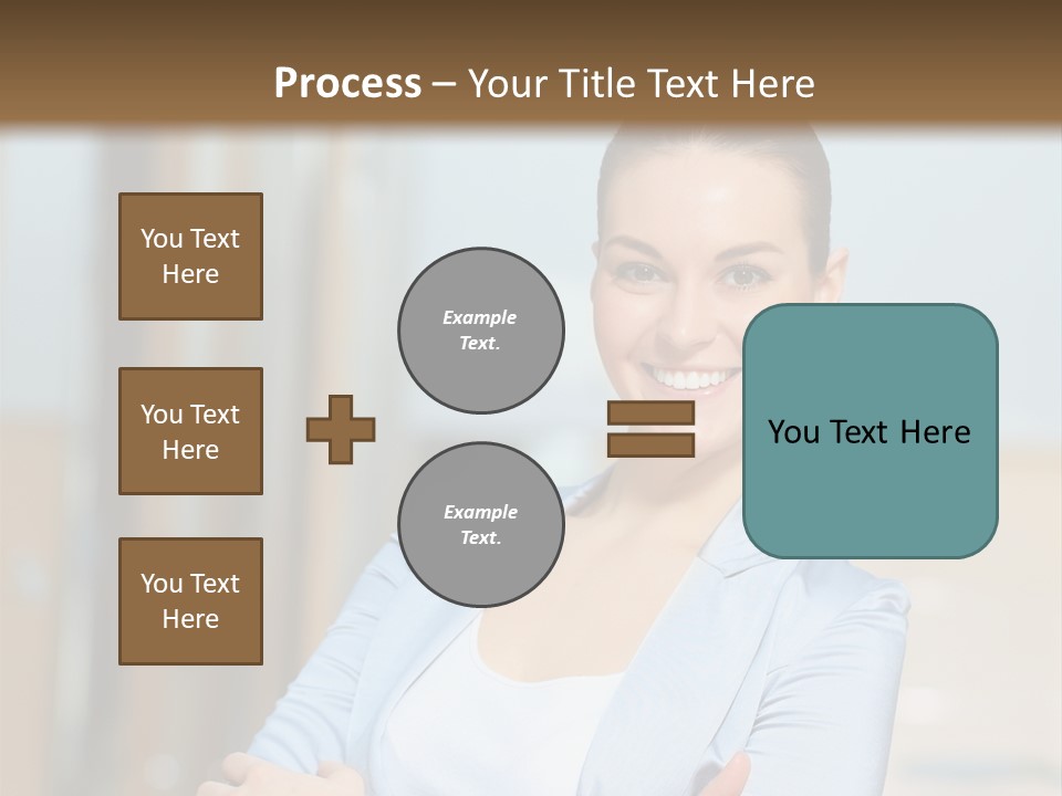 Worker Woman Corporation PowerPoint Template