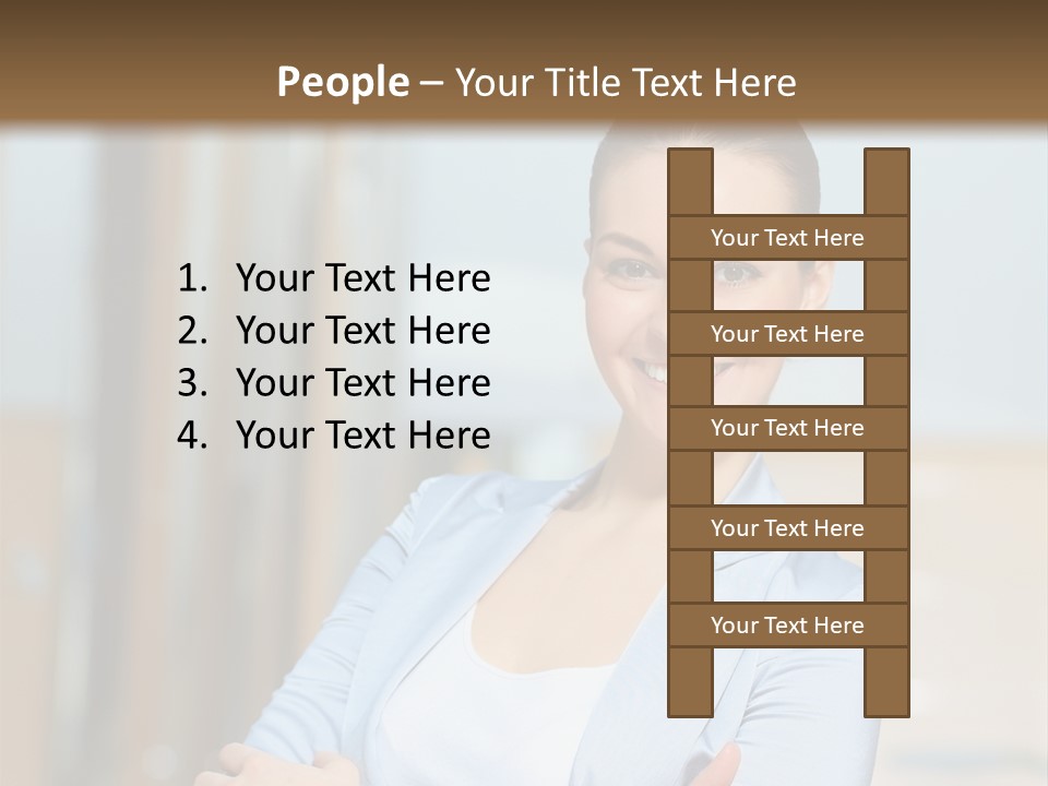 Worker Woman Corporation PowerPoint Template