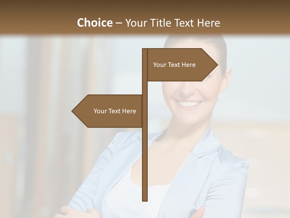 Worker Woman Corporation PowerPoint Template