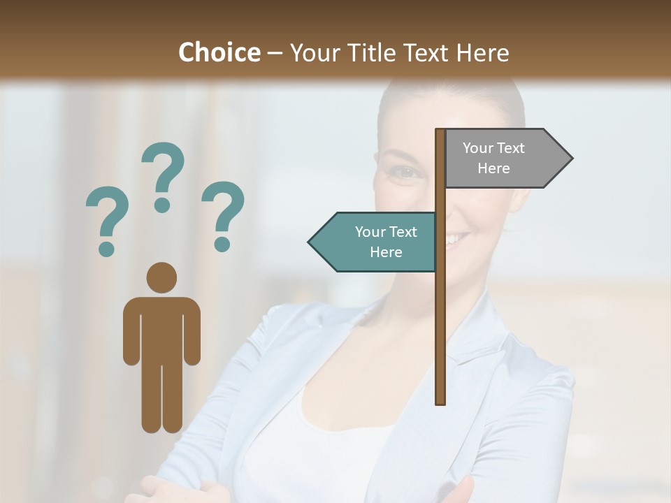 Worker Woman Corporation PowerPoint Template