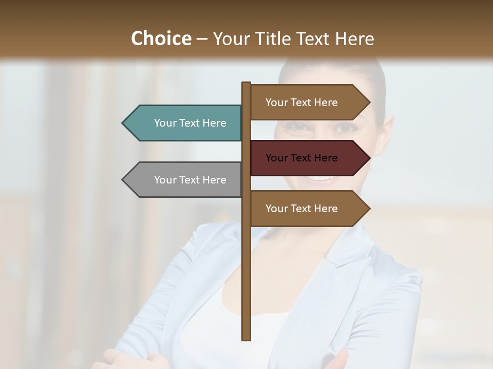 Worker Woman Corporation PowerPoint Template