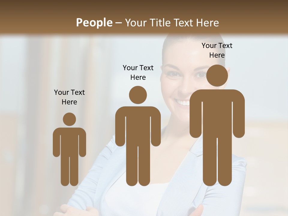 Worker Woman Corporation PowerPoint Template