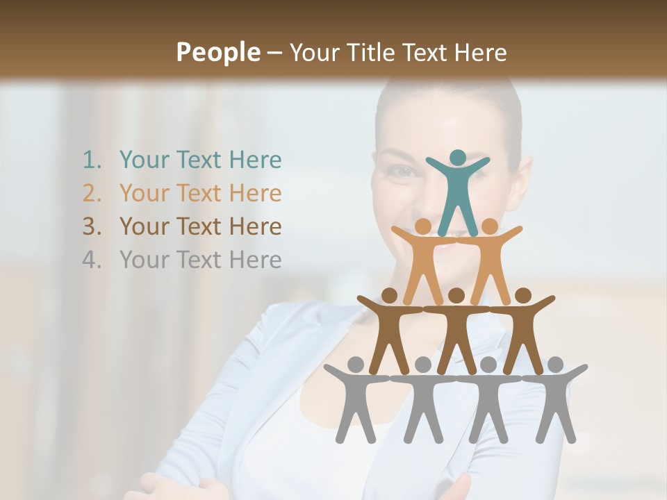 Worker Woman Corporation PowerPoint Template