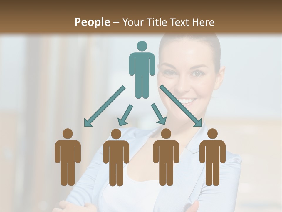 Worker Woman Corporation PowerPoint Template