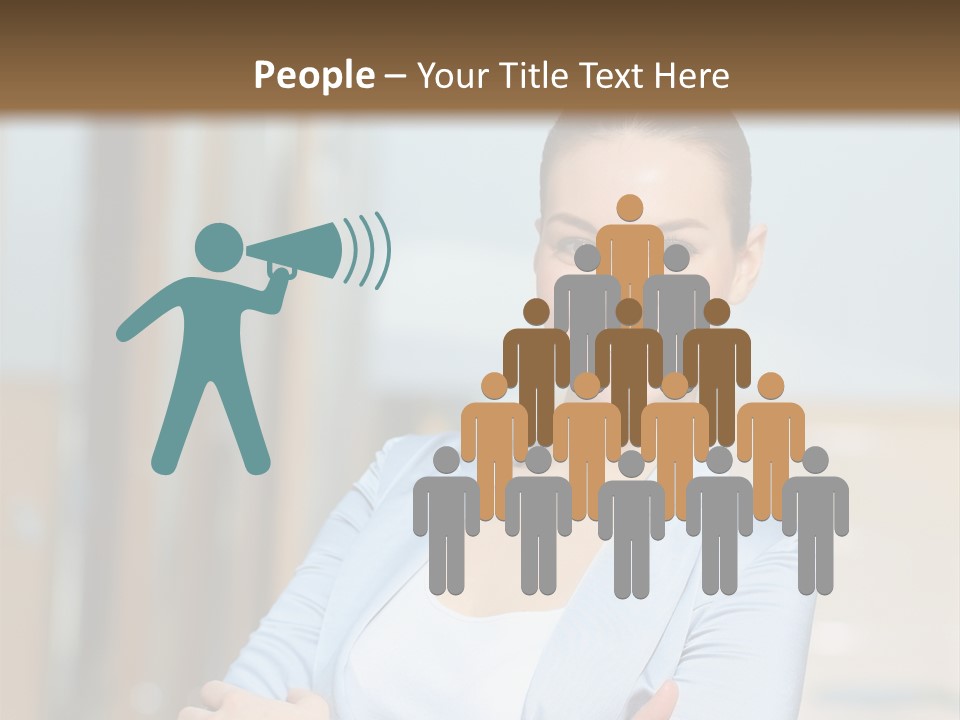 Worker Woman Corporation PowerPoint Template