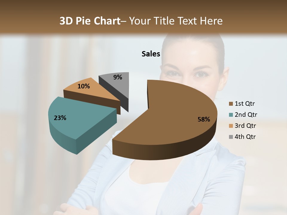 Worker Woman Corporation PowerPoint Template