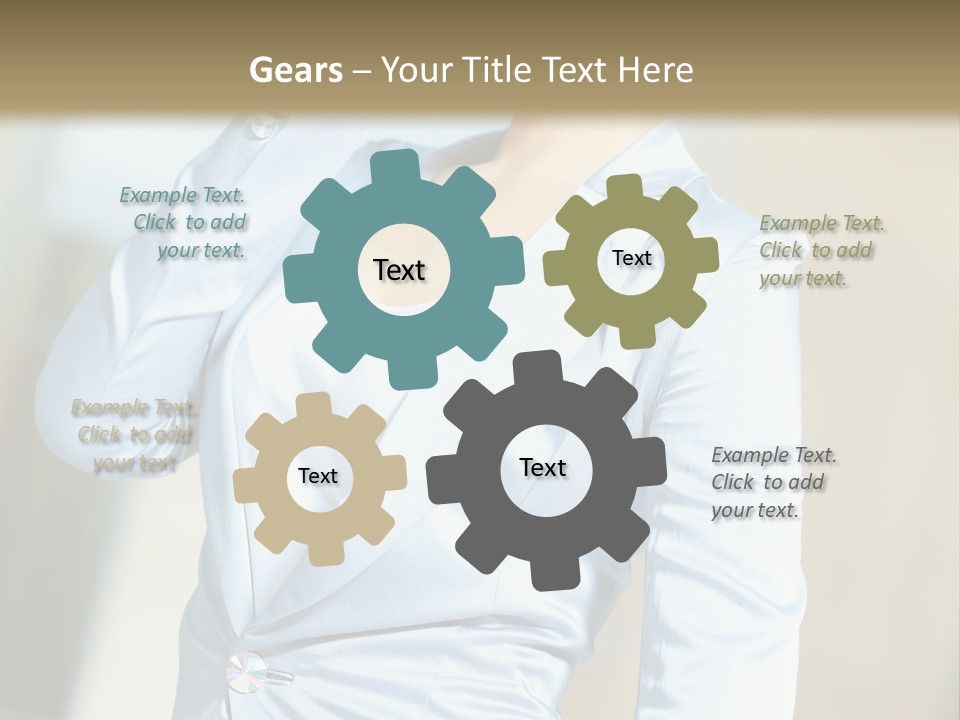 Pretty Caucasian Corporation PowerPoint Template