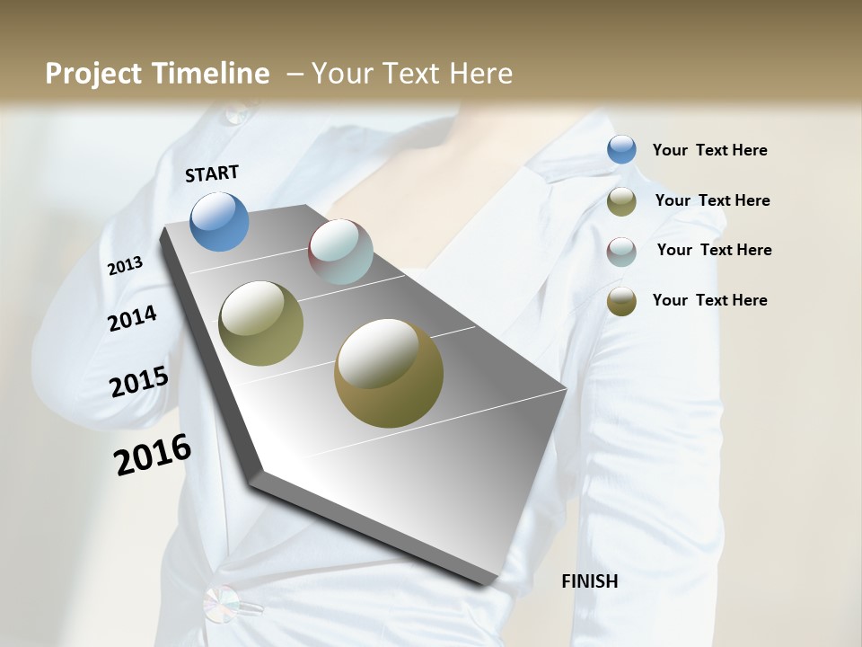Pretty Caucasian Corporation PowerPoint Template