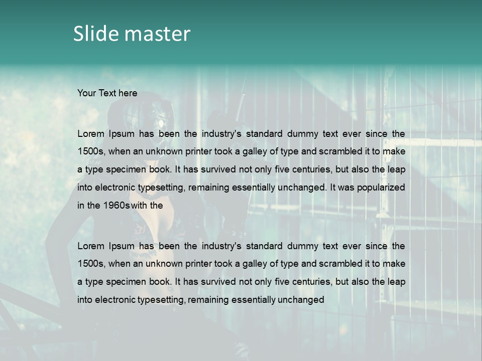 Masque Jeux Urbain PowerPoint Template