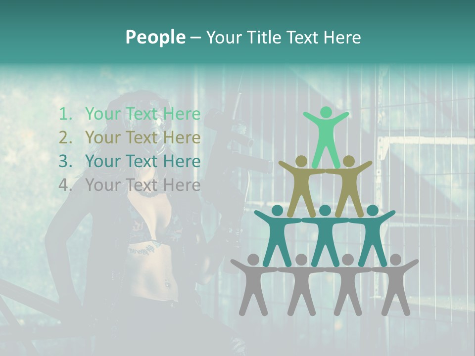 Masque Jeux Urbain PowerPoint Template