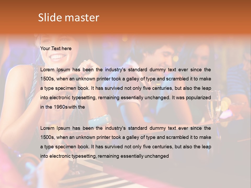 Brunette Occasion Together PowerPoint Template