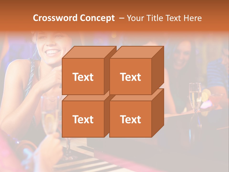 Brunette Occasion Together PowerPoint Template