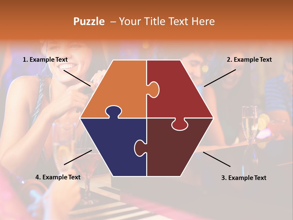 Brunette Occasion Together PowerPoint Template