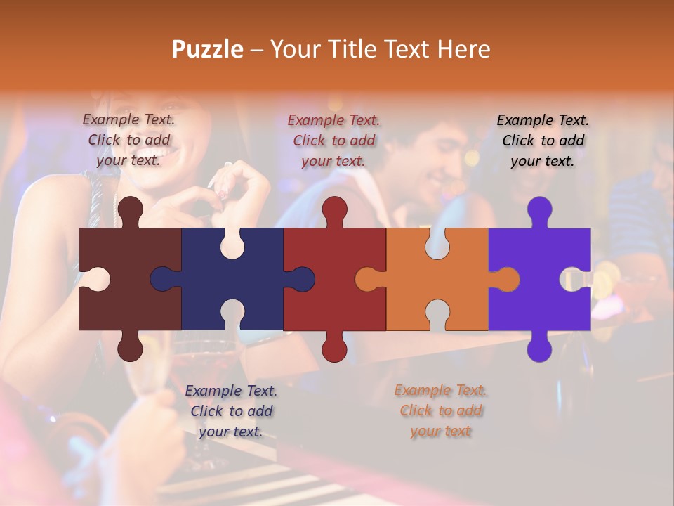 Brunette Occasion Together PowerPoint Template