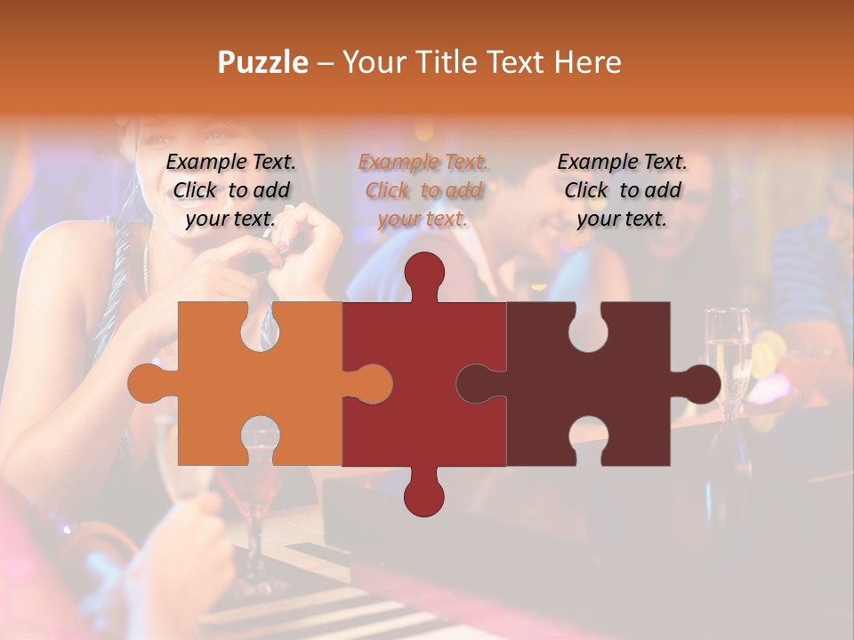 Brunette Occasion Together PowerPoint Template