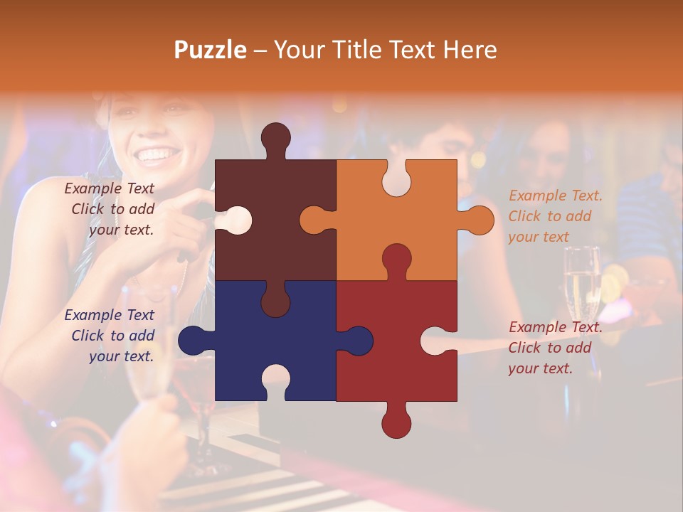 Brunette Occasion Together PowerPoint Template