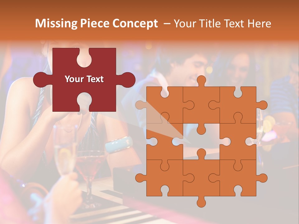 Brunette Occasion Together PowerPoint Template