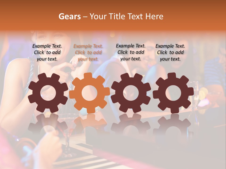 Brunette Occasion Together PowerPoint Template