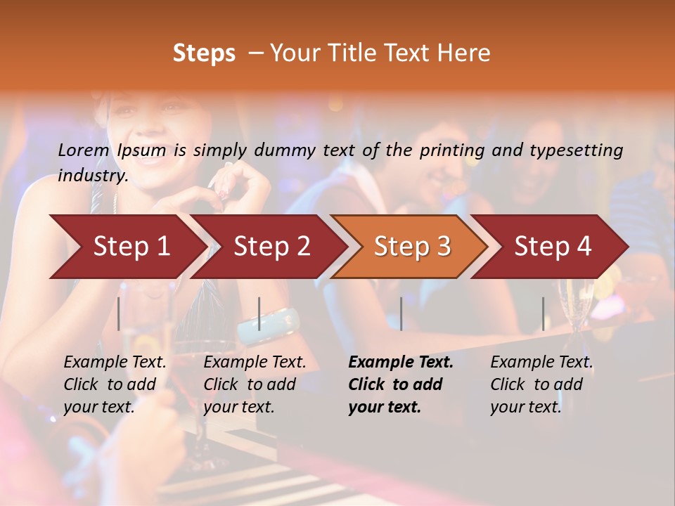 Brunette Occasion Together PowerPoint Template