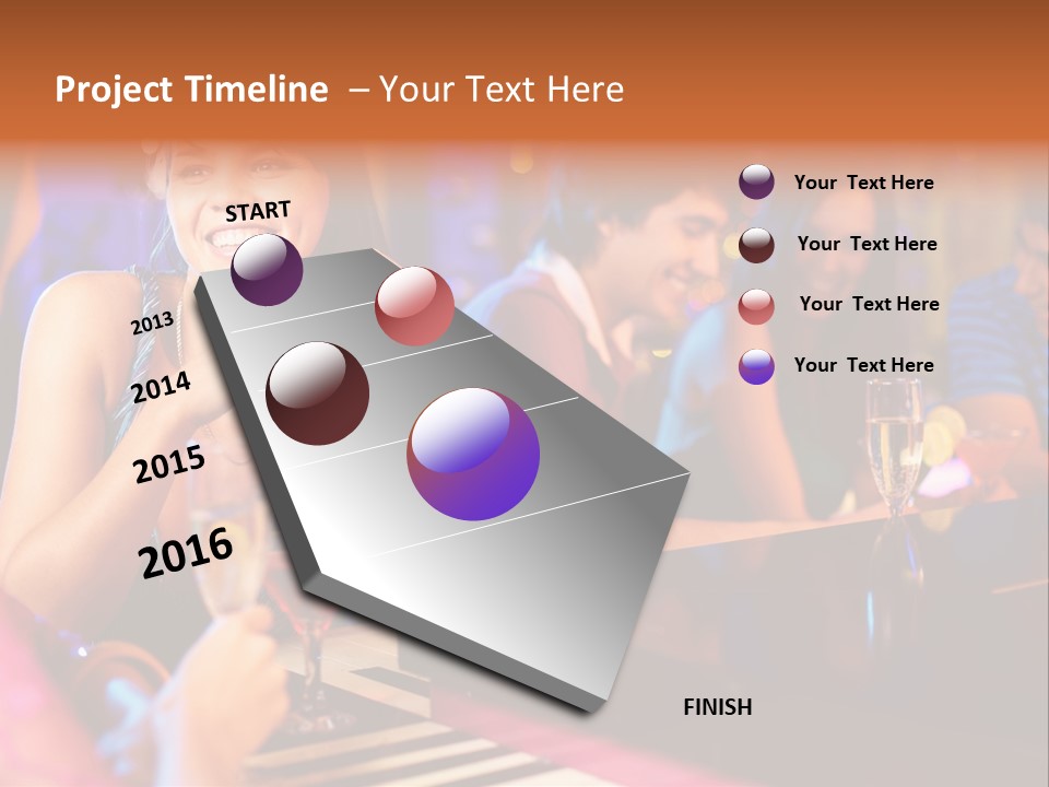 Brunette Occasion Together PowerPoint Template