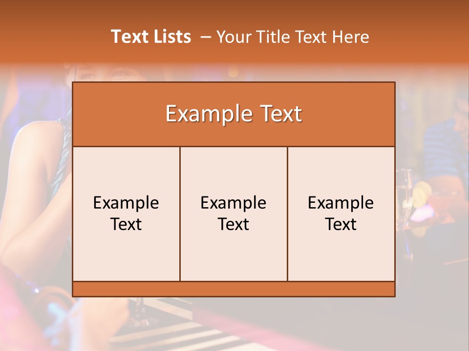Brunette Occasion Together PowerPoint Template